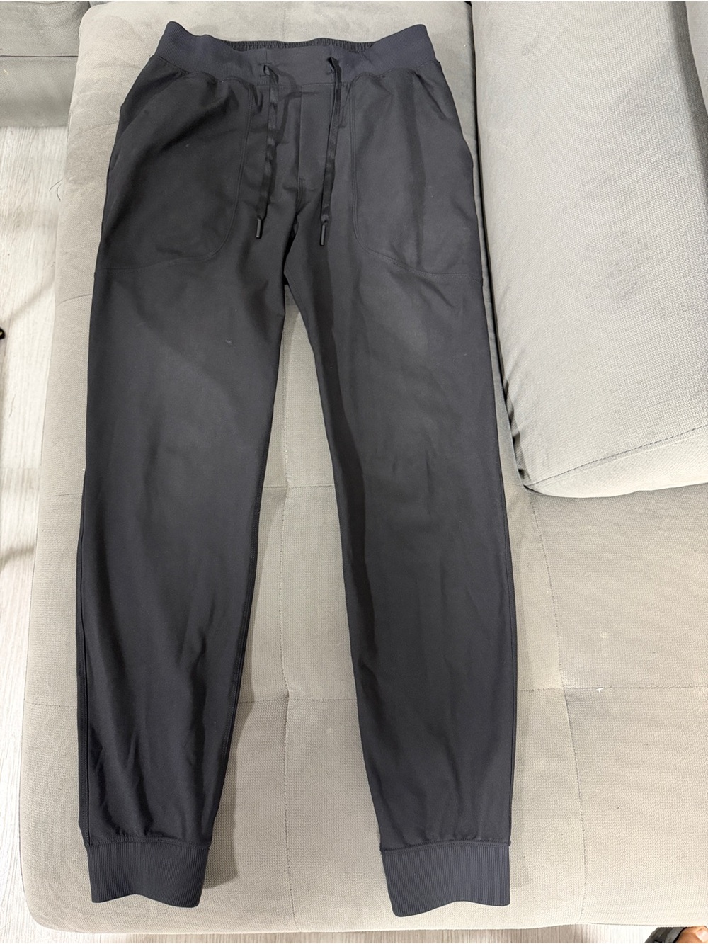 lululemon athletica Men's Black Joggers with Drawstring Waist